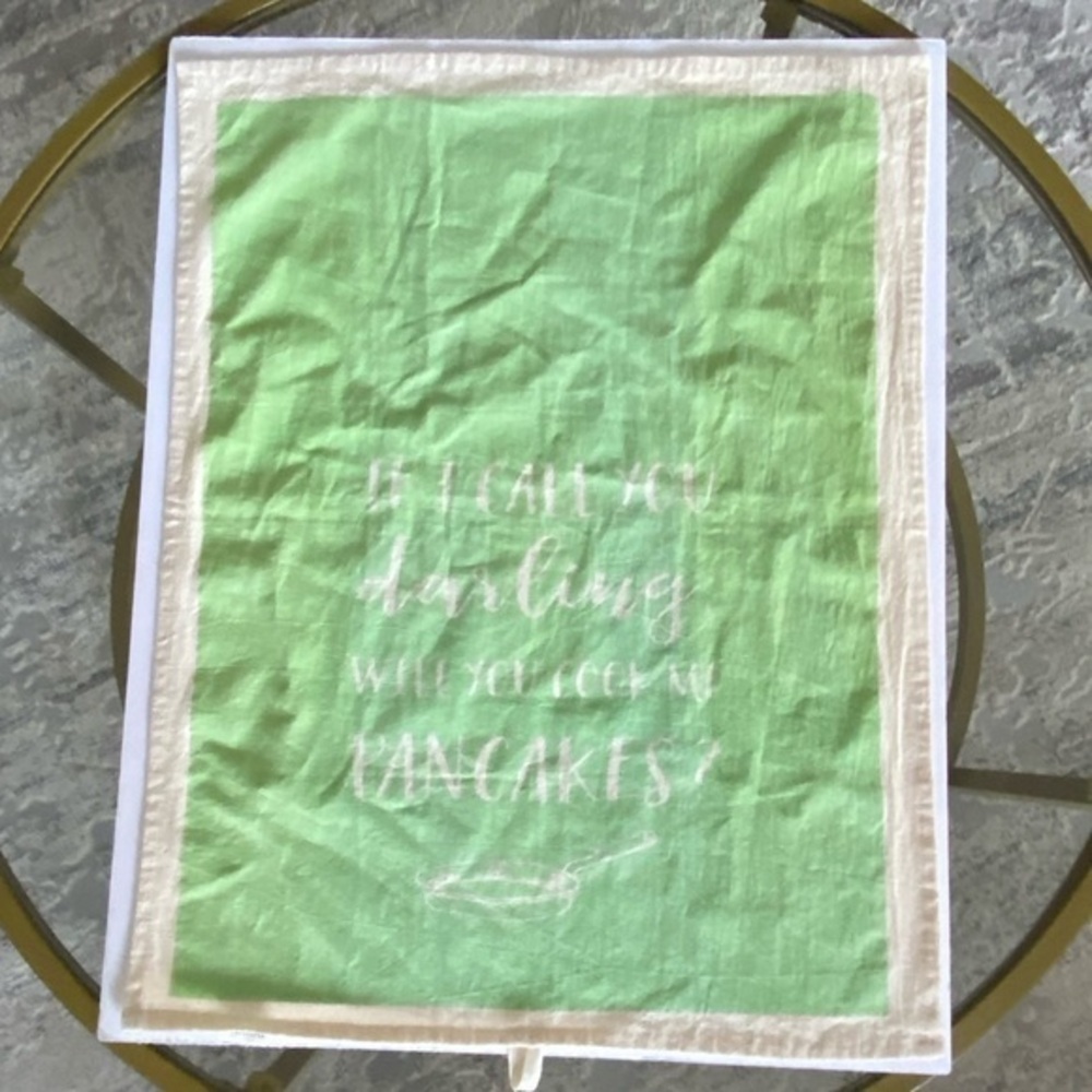 Indaba “If I call you darling, will you make me pancakes” tea towel